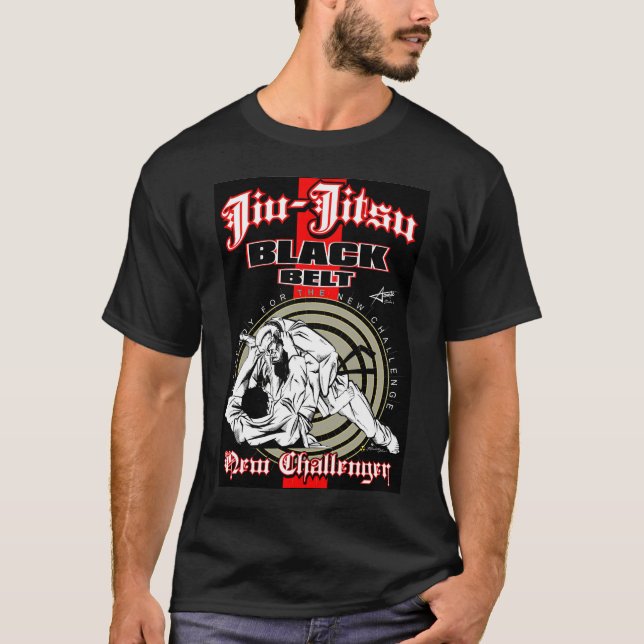 Camiseta Lutador de Jiu-Jitsu pelo original de Ricardo (Frente)