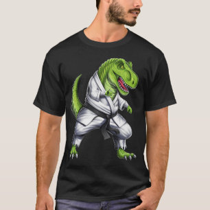 Camiseta lutador de karatê dinossauro T-Rex