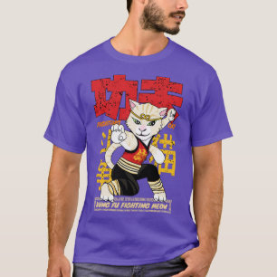 Camiseta Lutador de Kung Fu Vintage Meow
