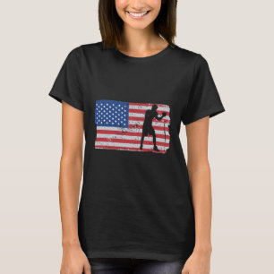 Camiseta Lutador De Mma Da Bandeira Dos EUA Kickboxing Boxe