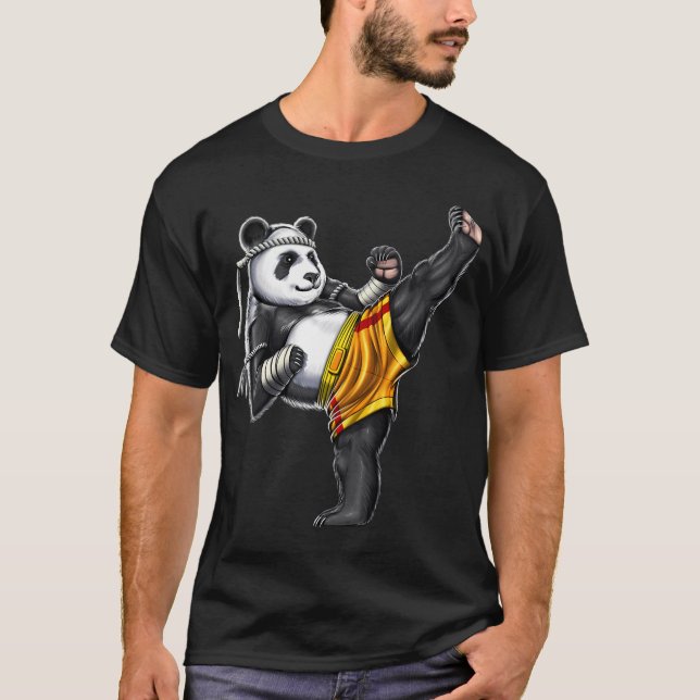 Camiseta lutador de Muay Thai Panda (Frente)
