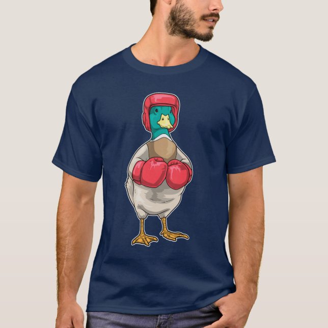 Camiseta Lutador de pato Luvas de boxe Boxe (Frente)