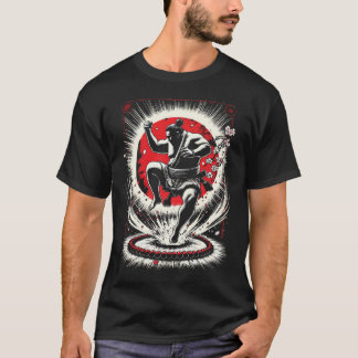 Camiseta Lutador de Sumô na Lua Vermelha, Arte de Anime Jap