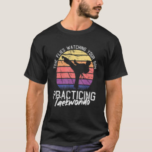 Camiseta Lutador de Taekwondo Retro Filho Artes Marciais Vi