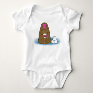 Camiseta Lutador do Snowball do macaco da neve