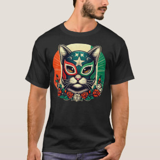 Camiseta lutador Luchador Cat luta cat Mask