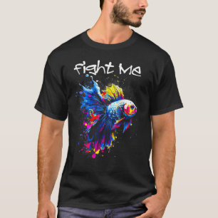 Camiseta Lutador Mãe, Pai Engraçado Peixe Betta Tanque de P