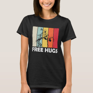 Camiseta Lutador Profissional de Wrestling Abraços Gratuito
