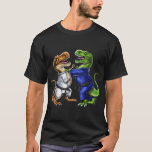 Camiseta Lutadores de Jiu-Jitsu de Dinossauro T-Rex