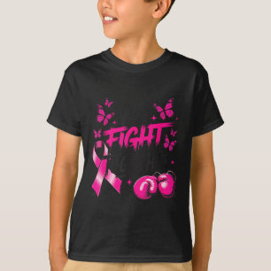 Camiseta Lutamos Juntas Luvas de Lutador Câncer de Mama Con