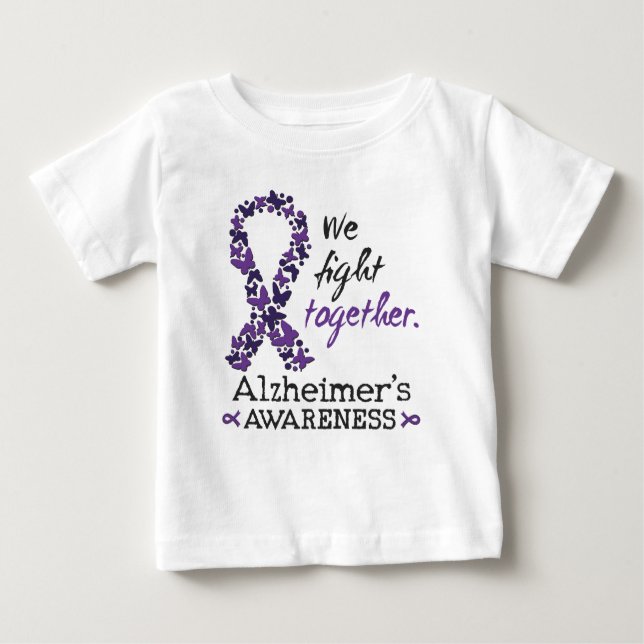 Camiseta Lutamos juntos - Consciência do mal de Alzheimer (Frente)