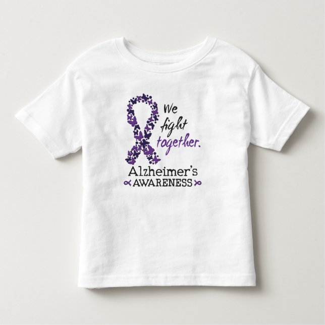 Camiseta Lutamos juntos - Consciência do mal de Alzheimer (Frente)