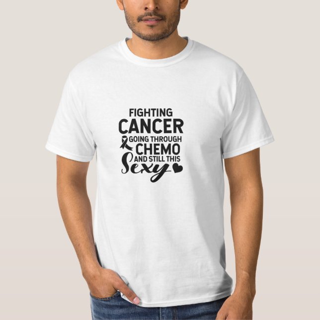 Camiseta Lutando contra Canceres através de Chemo (Frente)