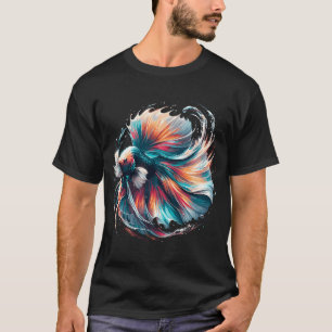 Camiseta Lutando Contra Meus Demônios Peixe Betta Espelho M