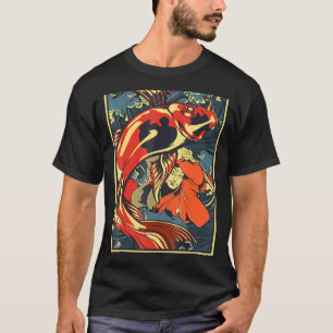 Camiseta Lutando Contra O Guerreiro Koi Japonês Peixe Carpa