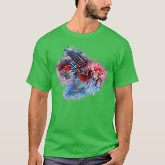 Camiseta Lutando contra o peixe-macho Koi Long Fin