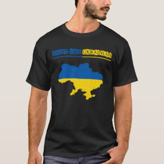 Camiseta Lutar como ucranianos com bandeira nacional