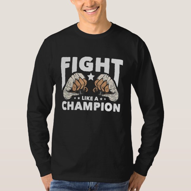 Camiseta Lutar Como Um Campeão Muay Tailandês (Frente)
