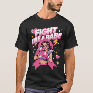 Camiseta Lutar Como Um Cancer De Mama Rosa Rosa, Rosa, Awar