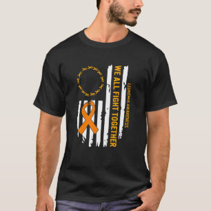 Camiseta Lutar Contra a Leucemia Faixa Laranja de Consciênc