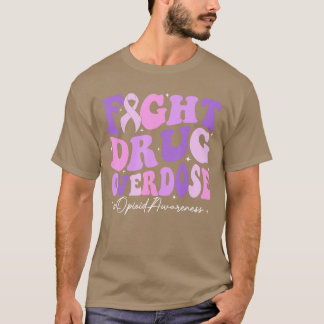 Camiseta Lutar Contra a Sobredosagem de Drogas Fita Roxa So