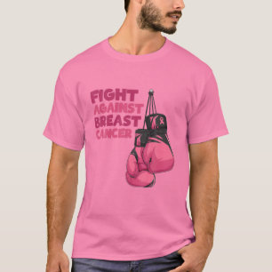 Camiseta Lutar contra as luvas de Mês de consciência do c