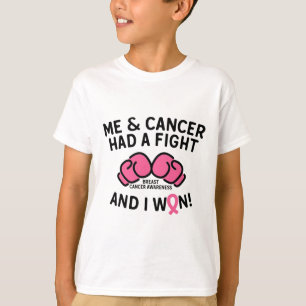 Camiseta Lutar Contra O Cancer Da Mama Eu Ganhei O Sobreviv