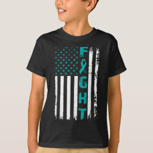 Camiseta Lutar contra o Câncer de ovário americano de recon