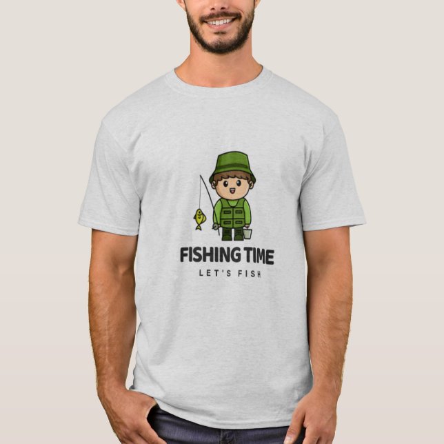 Camiseta Lutar contra o tempo - Vamos pescar (Frente)