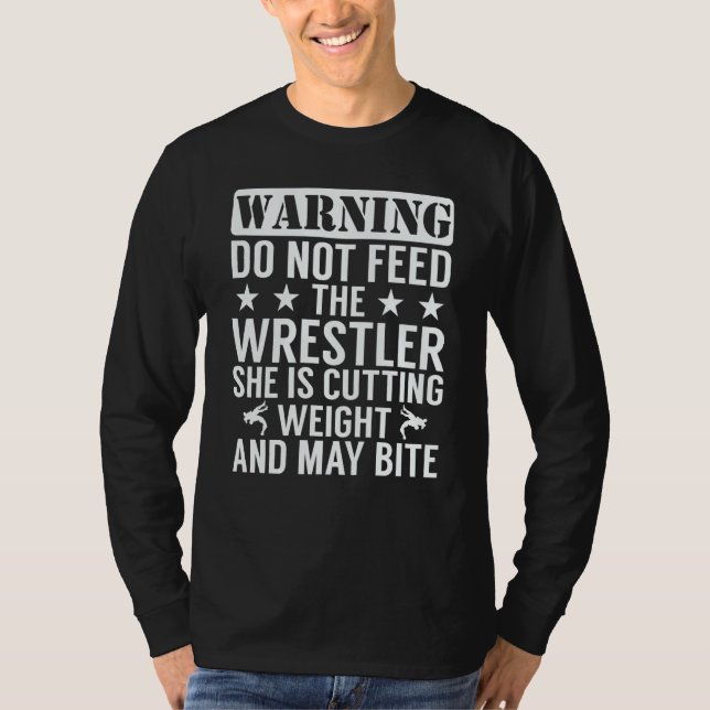 Camiseta Lutar  Luta Alerta Não Alimente A Luta (Frente)