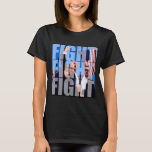Camiseta Lutar Lutar Lutar Por Donald Trump 2024 EUA Eleiçã