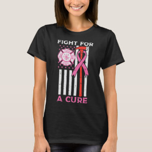 Camiseta Lutar Por Um Bombeiro Cura Cancer Da Mama Da Bande