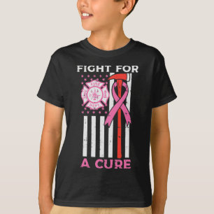 Camiseta Lutar Por Um Bombeiro Cura Cancer Da Mama Da Bande
