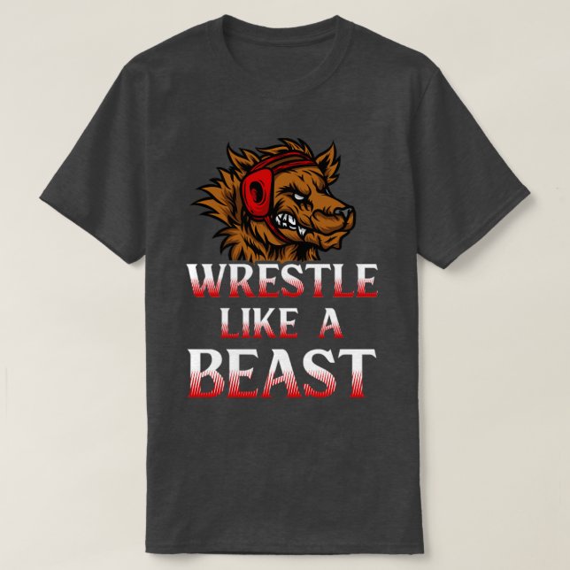 Camiseta Lutas como uma Luta amadora de besta (Frente do Design)