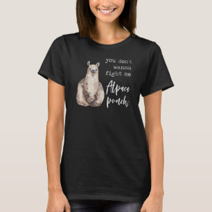 Camiseta Lute comigo Alpaca Punch Llama Love Pun Cote Piada