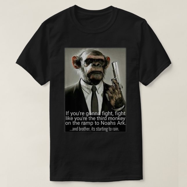 Camiseta Lute como o seu terceiro macaco no golpe de Pop de (Frente do Design)