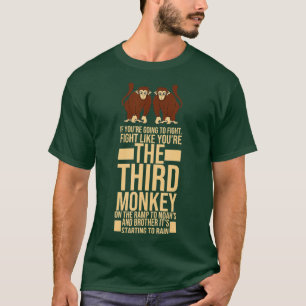 Camiseta Lute Como O Terceiro Design De Macaco