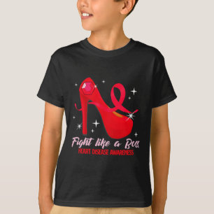 Camiseta Lute Como Um Chefe Saúde do Coração Conscientizaçã