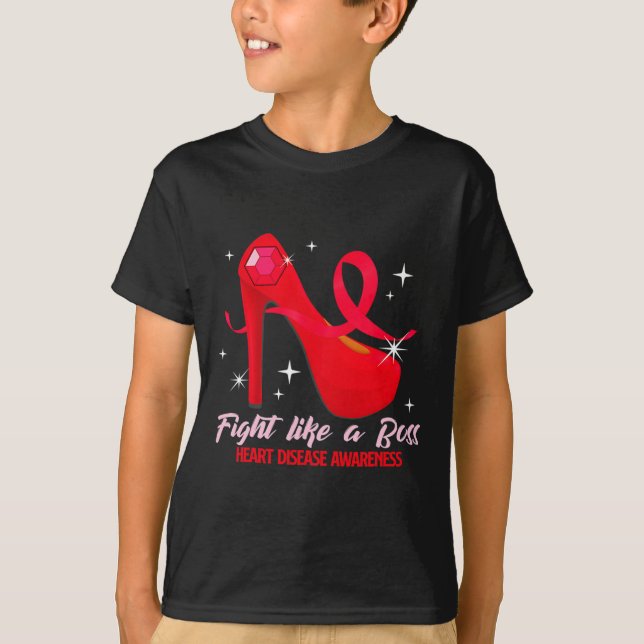 Camiseta Lute Como Um Chefe Saúde do Coração Conscientizaçã (Frente)