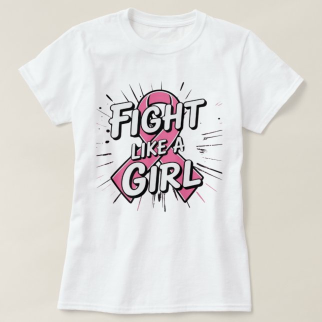 Camiseta Lute Como uma Garota | Design de Conscientização s (Frente do Design)