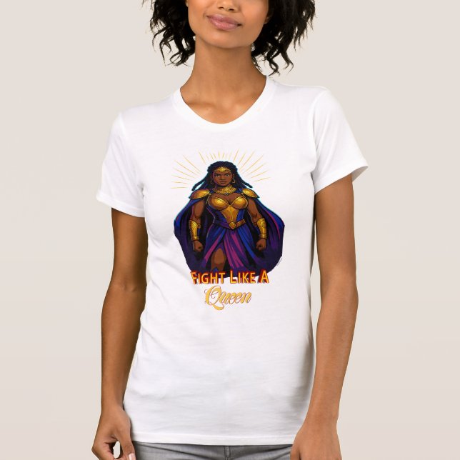 Camiseta Lute Como Uma Rainha – Empoderamento da Deusa Guer (Frente)
