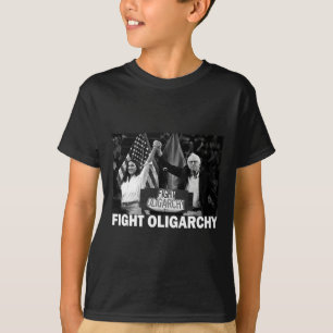 Camiseta Lute Contra Oligarquia Bernie Sanders E Aoc Liberd
