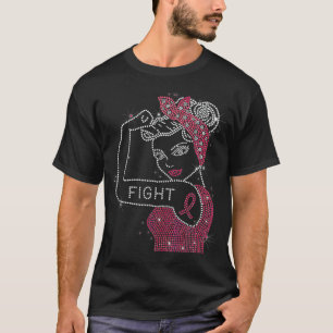 Camiseta Lute contra Rosie, Riveter Rhinestone, Cancer A