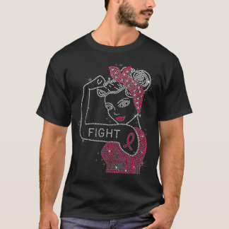 Camiseta Lute contra Rosie, Riveter Rhinestone, Cancer A
