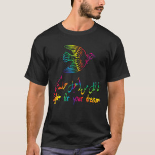 Camiseta Lute pelo seu sonho Caligrafia Árabe