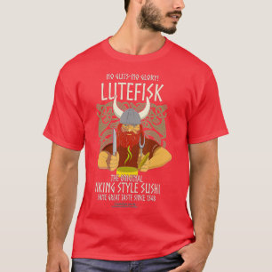 Camiseta Lutefisk Design original Viking Sushi Funny Lutefi