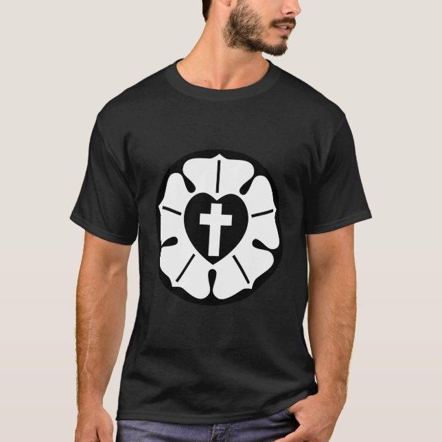 Camiseta Lutheran Rosa Lutheran Cross (Frente)