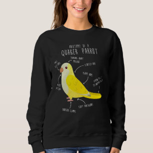 Camiseta Lutino Quaker Anatomia do papagaio Cute Pet Papaga