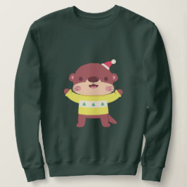 Camiseta Lutra de Natal Fofa