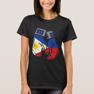 Camiseta Luva De Boxing Com Bandeira Das Filipinas